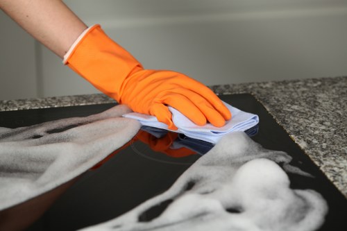 Deep carpet cleaning process removing dirt and stains in Elmstead